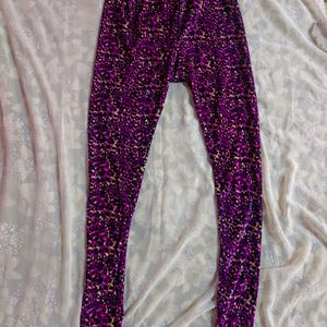 Leopard Purple Leggings Or Bottom (Women's)