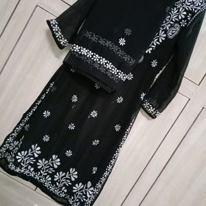 Premium Chickankari Handwork Kurta Set