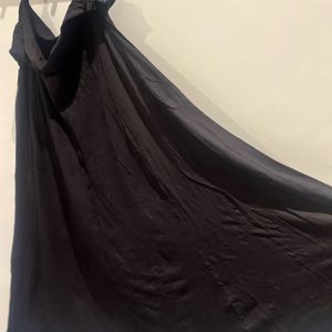 Black A-line Long Skirt