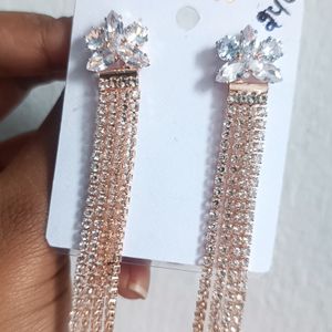 Rose Gold Stone Earrings