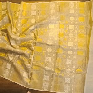 100% Pure Kadhua Banarasi Silk Kora