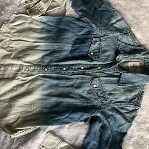 denim faded blue jacket