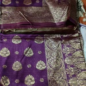 Banarasi Silk Saree With Blouse & Free Gift 🎁