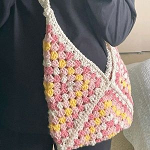 Cute Crochet Tote Bag!!