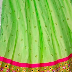 Women Lehenga Choli Mirror Work