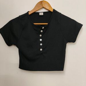 Buttoned Up Crop Top