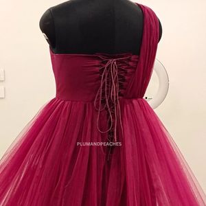 Designer Heavy Ruffle Gown