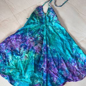 Ladies Small Maxi dress, mandala  Tie Dye Design