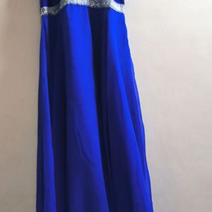 Blue Colour Full Length Gown