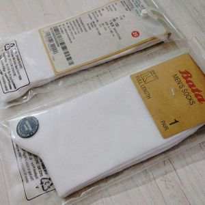 The Bata New Socks Combo-2 Formal Wear(White).