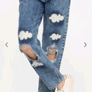 FREAKINS Blue Boyfriend Jeans