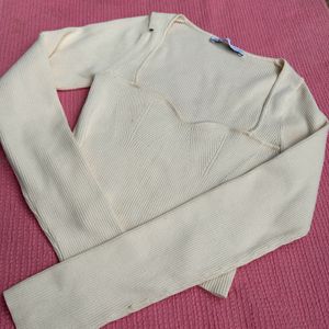 Zara Deep Neck Top