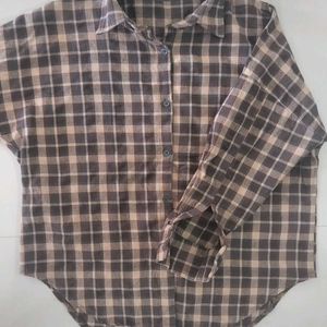 Cherry AKA Japanese Brand Flannel Shirt In Brown