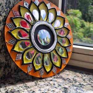 Sunflower Diya Or TeaCandle Plate / Wall Hanging