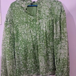 Vero Moda Full Sleeve Green Top