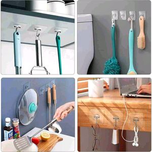 10Pcs Self Adhesive Heavy Waterproof Sticky Hooks