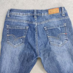 Mid Rise Mild-Distressed Jean