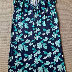 SALE - Navy Blue Printed Nighty