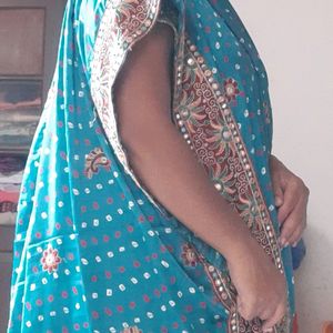 Peacock Colour Saree