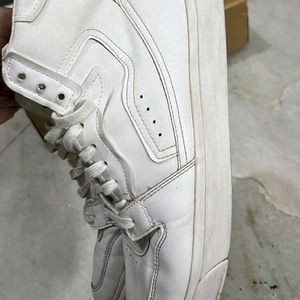 ZARA HIGH TOP WHITE SNEAKERS UK 7 (41)