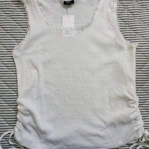 Ribbed White Tunic