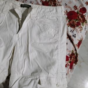 White Capri Trouser