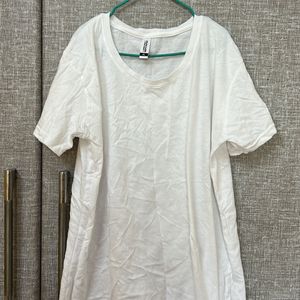 Classic White T Shirt- XL