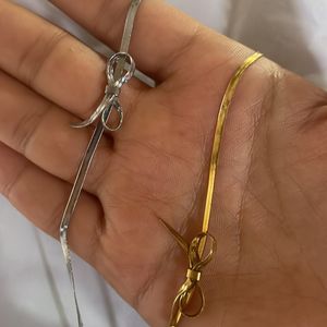 Bow Chocker Combo Silver / Gold