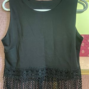 Black Tassel Top