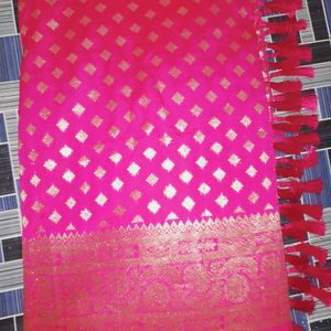Banarasi Zari Work Pink Saree