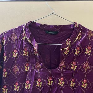 Women Purple Kurta