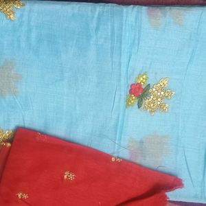 Embroidery Work Saree