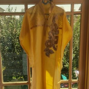 Women Yellow Suit With Work