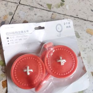 2pcs Big Wall Hook Red & Black