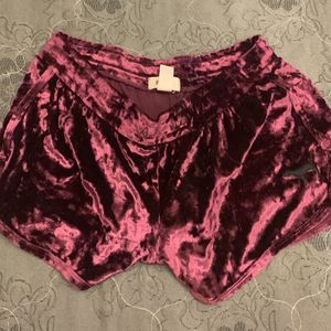 Cute Velvet Pink Short