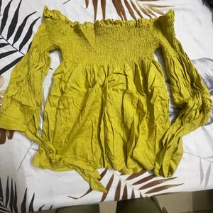 A Cute Attractive Stylish Mustard Coloured Top