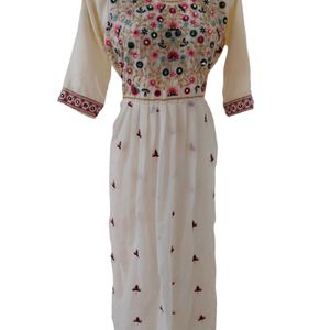 Handwork With Mirror Kurti