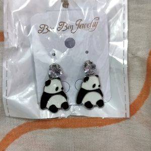 Panda Style Earrings