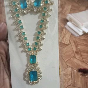 Fancy AD mala Set With Earring