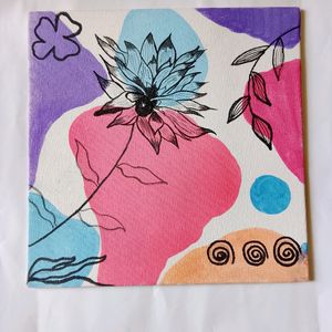 Boho Style Acrylic Canvas Painting Board(HANDMADE)