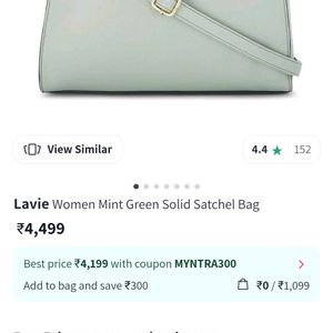 Lavie Green Handbag Purse Slingbag Clutch