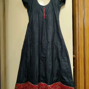 Black And Red Anarkali Kurta Set&Suite