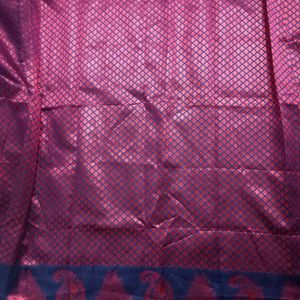 Heavy Weaving Reach Pallu And Border Banarasi Sari