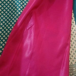 New Katan Banarasi Silk Saree pink And Rama Green