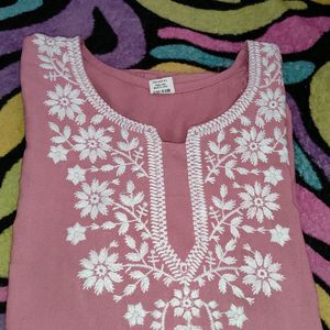 Chikankari Kurti Short Length Totally New