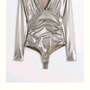 H&M Gathered G-string Bodysuit