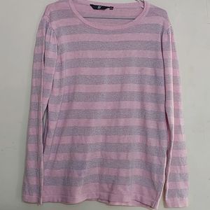 Roundneck Sweater With Stripe Pattern