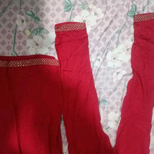 Pack Of 2 Kurti And Bottomwear Set Red & Pink