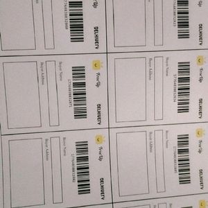 24 sticky shipping labels (Coloured)