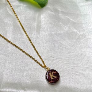 Resin Initial Pendant